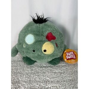 BumBumz SpookyBumz Zombie Plush by Russ Halloween Green Round‎ Stuffed Animal